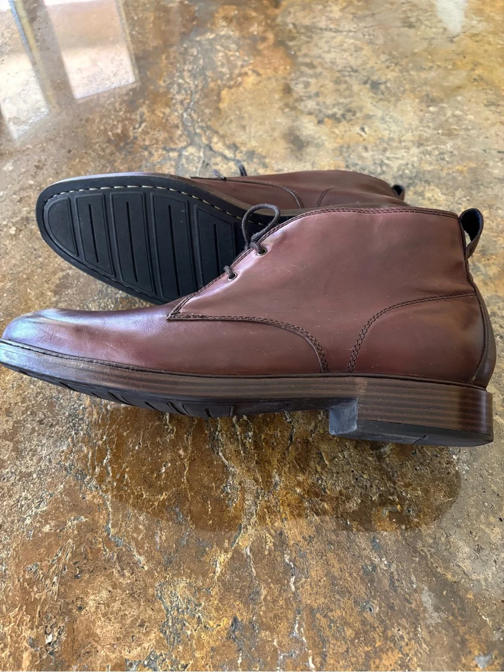 Cole Haan Men’s Chestnut Brown Leather Chukka Boots